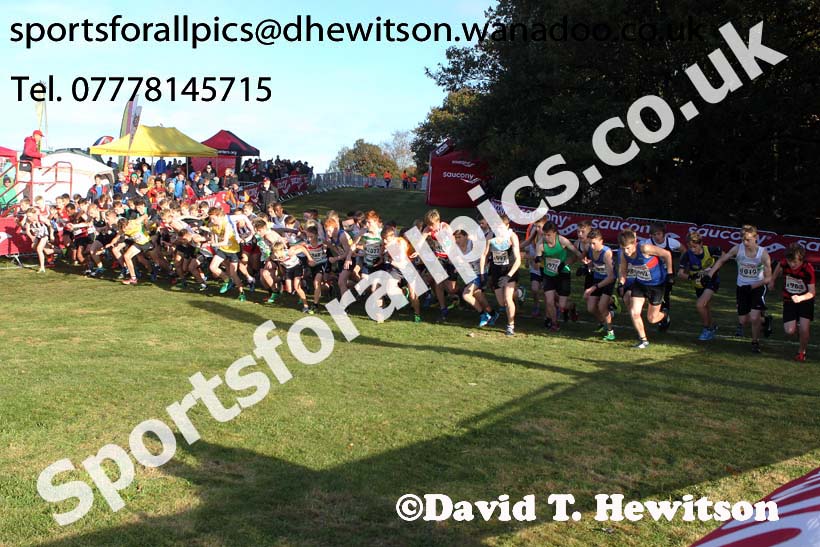 Mens under-17s, 2016 National Cross Country Relays, Berry Hill Park, Mansfield. Photo: David T. Hewitson/Sports for All Pics